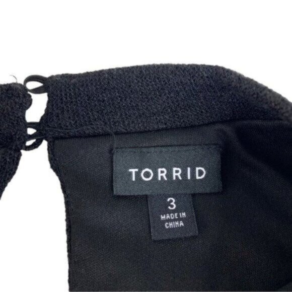 Torrid Black Knit Mock Neck Skater Sweater Dress Fit and Flare - Picture 4 of 8